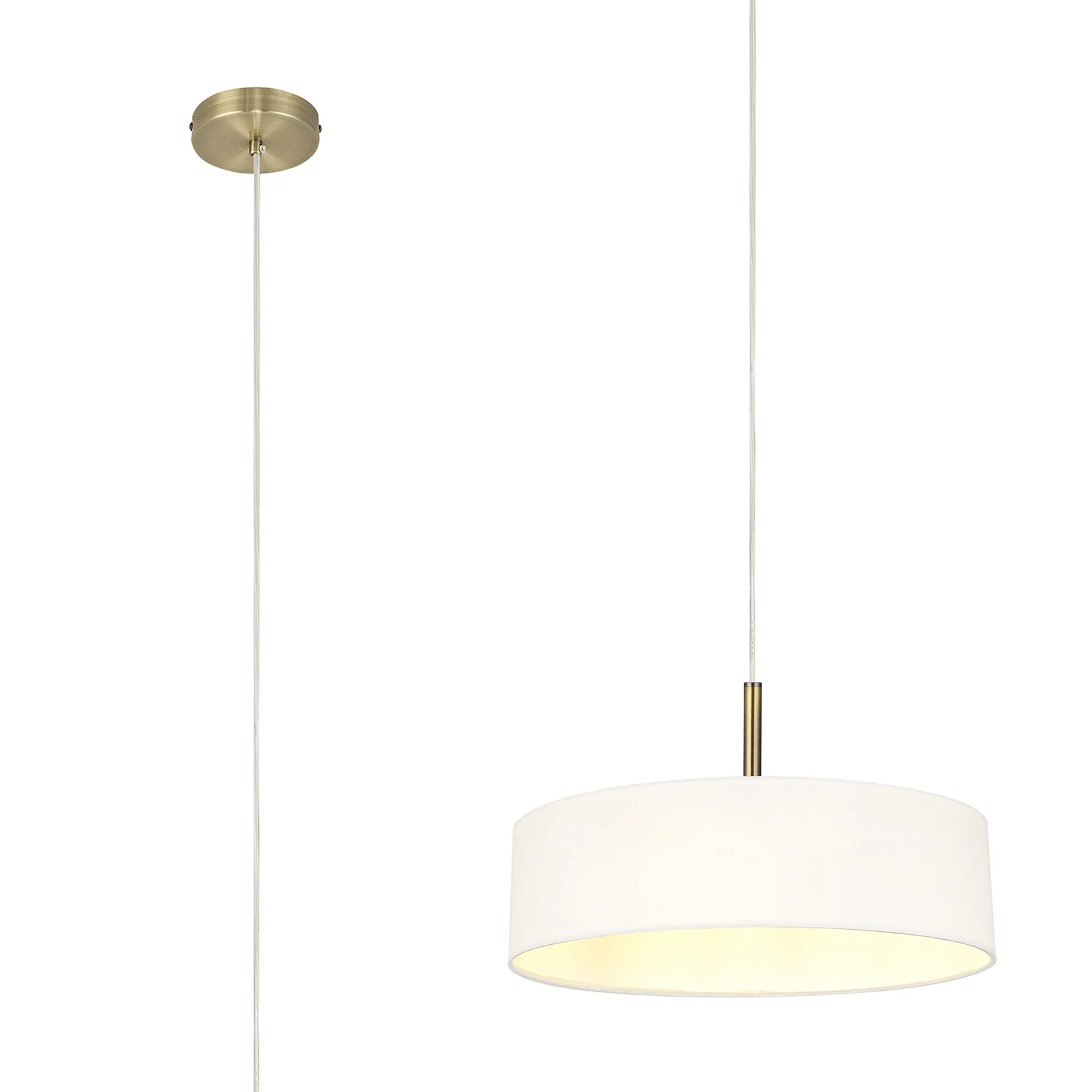 Baymont AB WH Ceiling Lights Deco Single Pendant